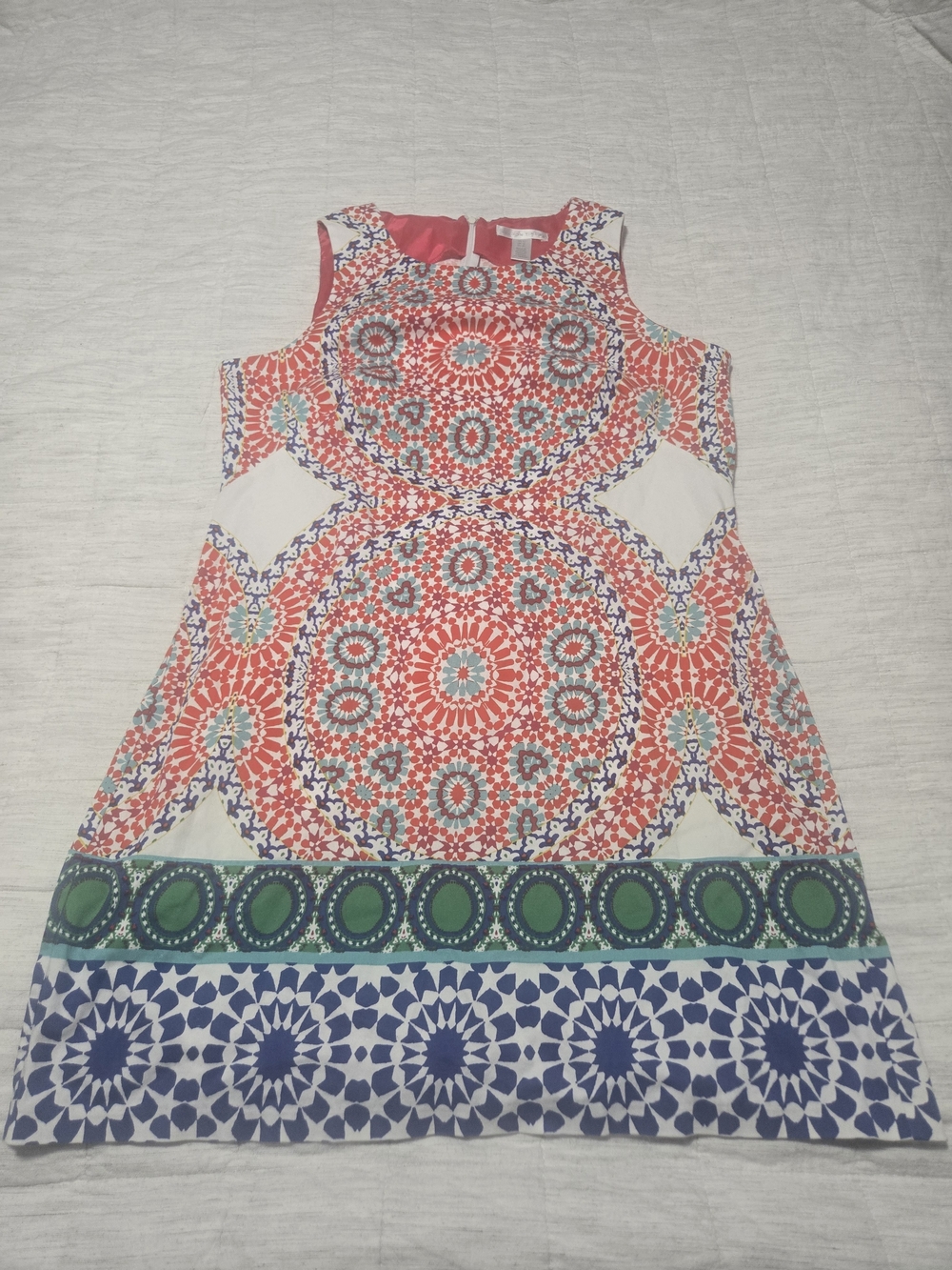 London Times Patterned Sleeveless Dress
